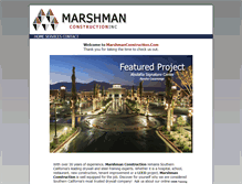 Tablet Screenshot of marshmanconstruction.com